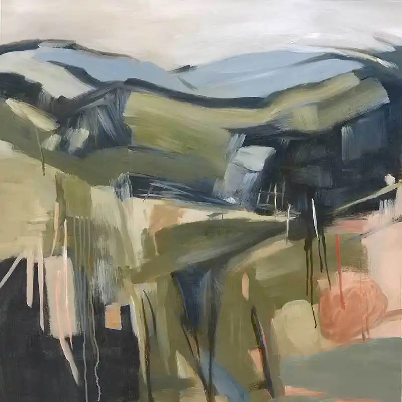 Waiting by the Hilltops - Black Box Frame Canvas - 30x30 Exclusive