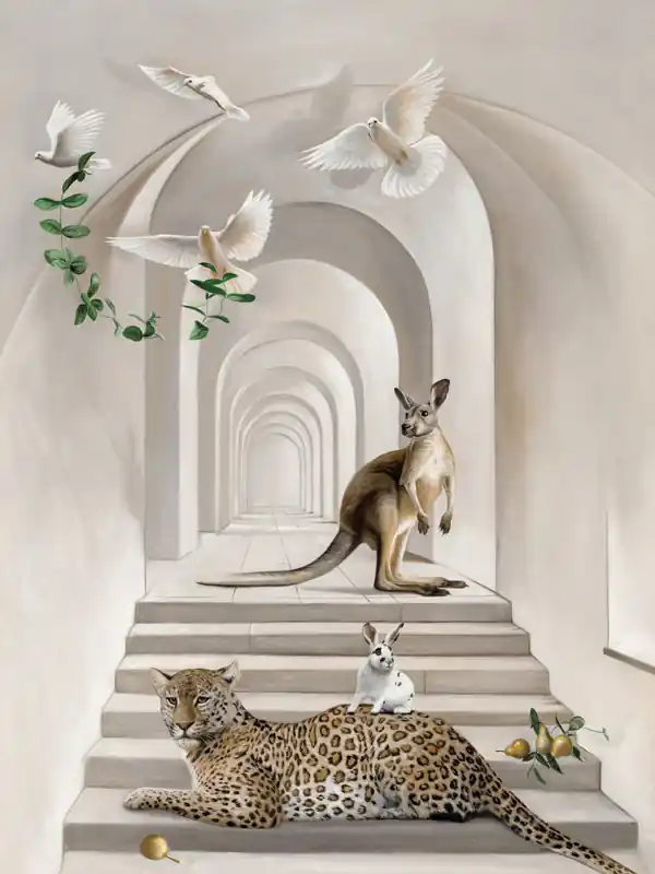 Menagerie - Black Box Frame Canvas - 22.5x30 - Portrait Sale