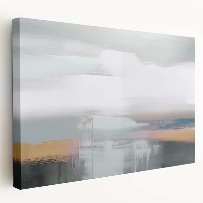 Don’t Miss Out Soft Pastel and Grey Abstract Strokes and Lines Art