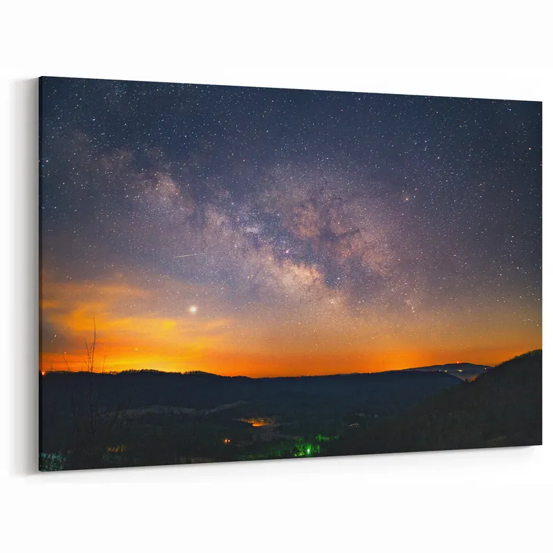 Arkansas Nature Photography - Starry Night Sky Over Ozark Mountains Art Cheap