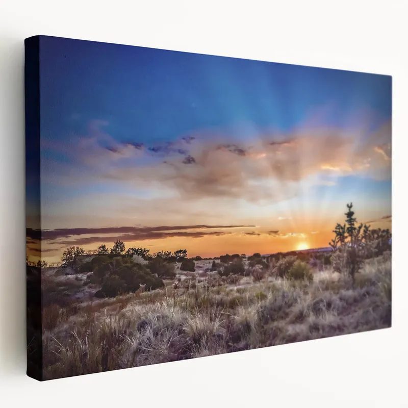 Best Choice New Mexico Scenic Art – Beautiful Albuquerque Desert Sunset Landscape