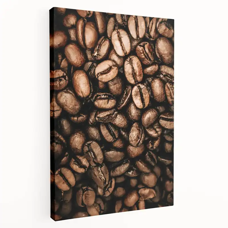 Direct From Manufacturer Close-Up Coffee Beans Rustic Wall Art for Kitchen and Coffee Bars