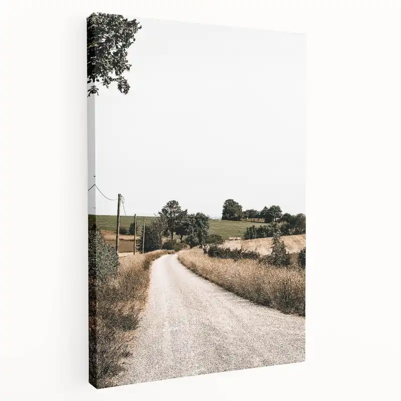 Farmhouse Wall Art – Winding Country Road Print for Rustic Home Decor Place Order