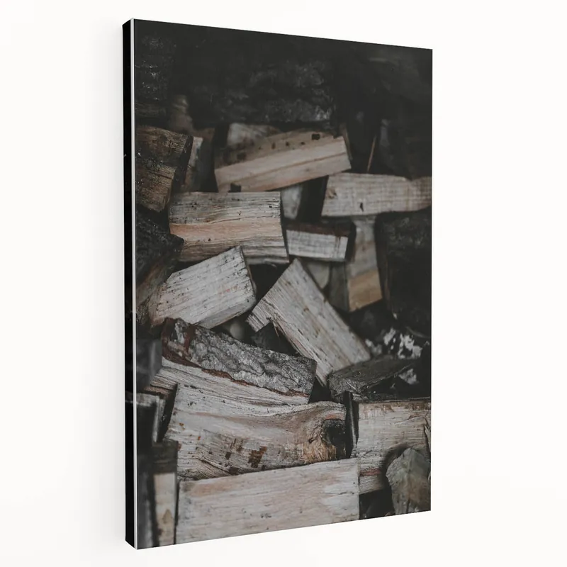 Buy Online Rustic Firewood Texture Wall Art – Farmhouse Nature Decor Print