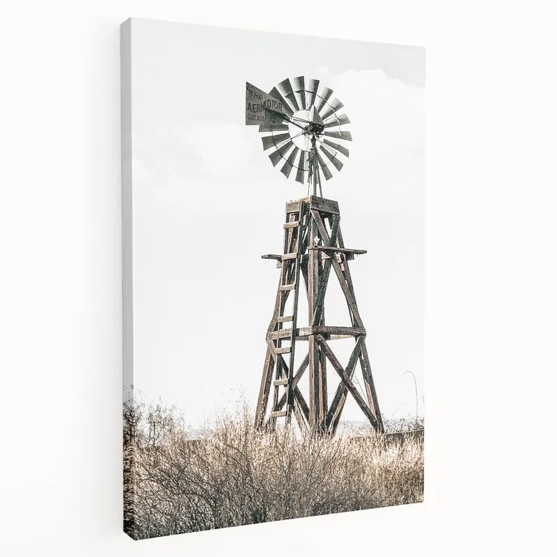 Fast Shipping Rustic Farmhouse Wall Art - Vintage Windmill Country Decor for Homes