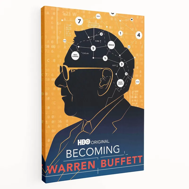 2010s Movie Poster Art – Vintage Becoming Warren Buffett Wall Print Buy Direct