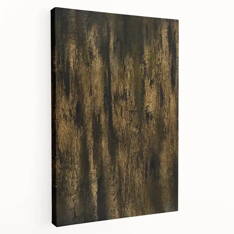 New Arrival Luxury Moody Modern Wall Art - Abstract Gold & Black Canvas Print