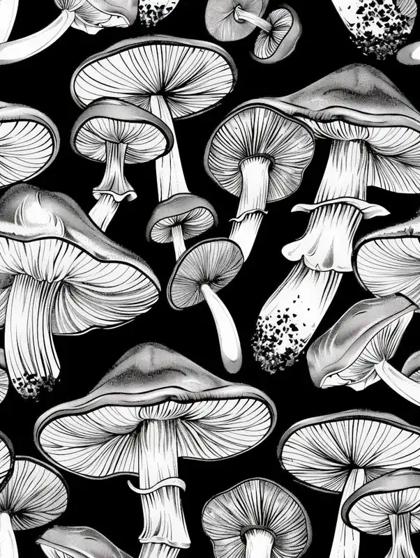 Best Seller Seamless Pattern Of Mushrooms 1