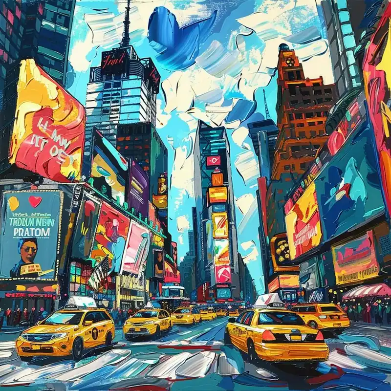Times Square Oil Painting 3 Instant Buy