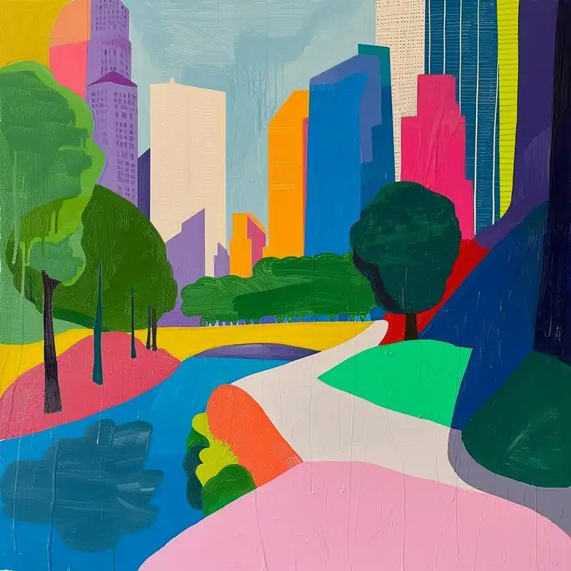 Abstract Park Collection Central Park New York City 4 Premium