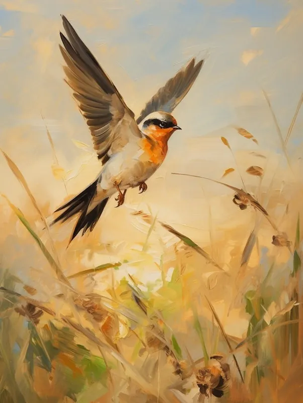 Special Discount Bird Painting Barn Swallow 4