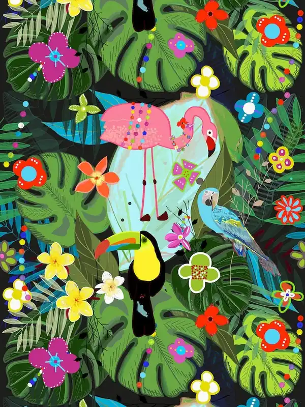 Factory Price Vibrant Botanical Pattern